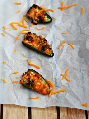 Chipotle Pork Belly-Stuffed Jalapeño Poppers by The Redhead Baker #SundaySupper