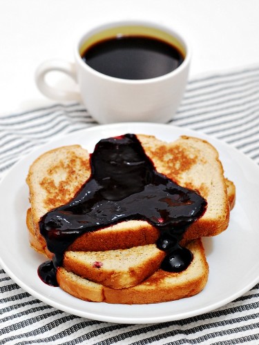 French Toast with Blackberry Sauce by @TheRedheadBaker