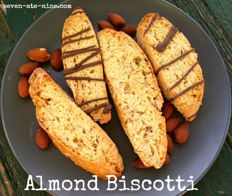 seven ate nine almond biscotti