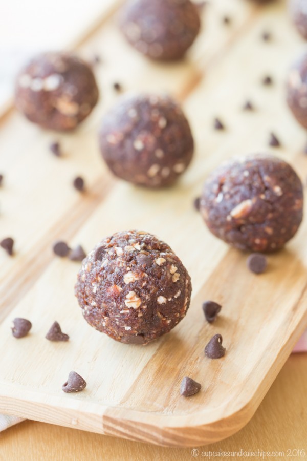 Cherry Chocolate Chip Energy Balls by Cupcakes and Kale Chips
