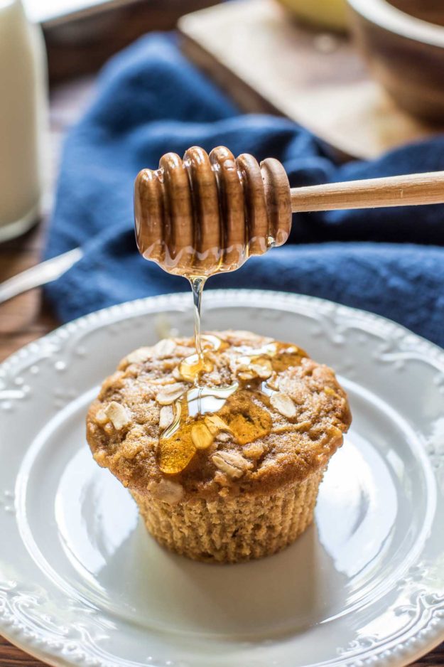 Honey Apple Oatmeal Muffins by NeighborFood