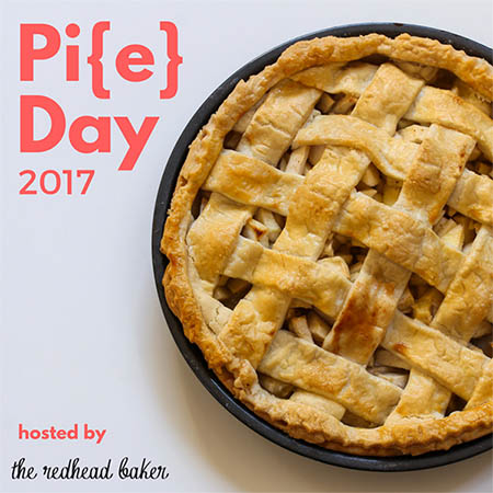 We're celebrating Pi{e} Day! Drunken cherry vanilla pie combines cherries, vanilla bean, and brandy in a flaky pie crust. 