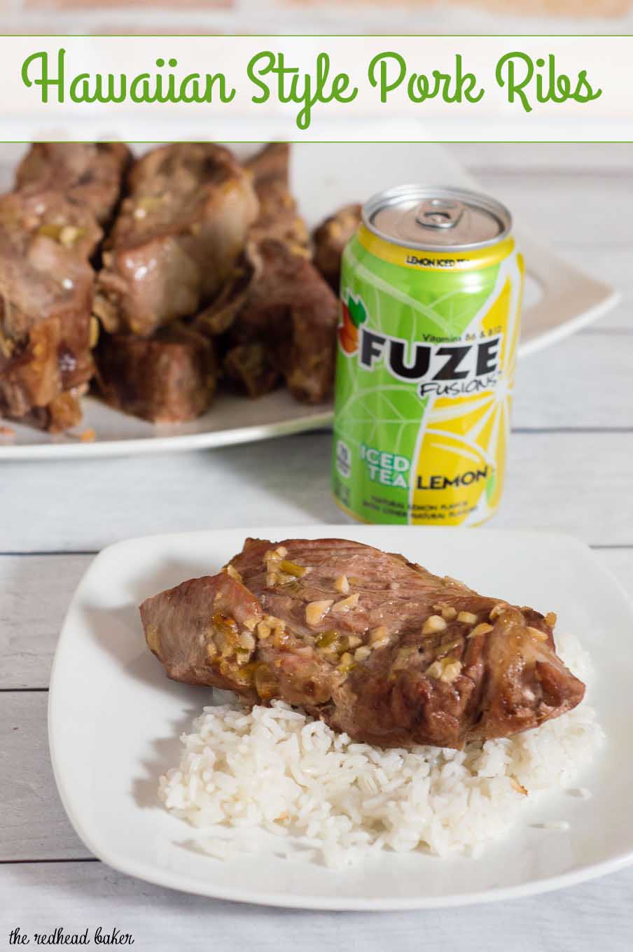 Nothing says summer more than pork ribs marinated in Hawaiian flavors like pineapple juice, soy sauce and ginger. This recipe will easily feeds the crowd at your next summer get-together. #SummerRefreshment #Peapod