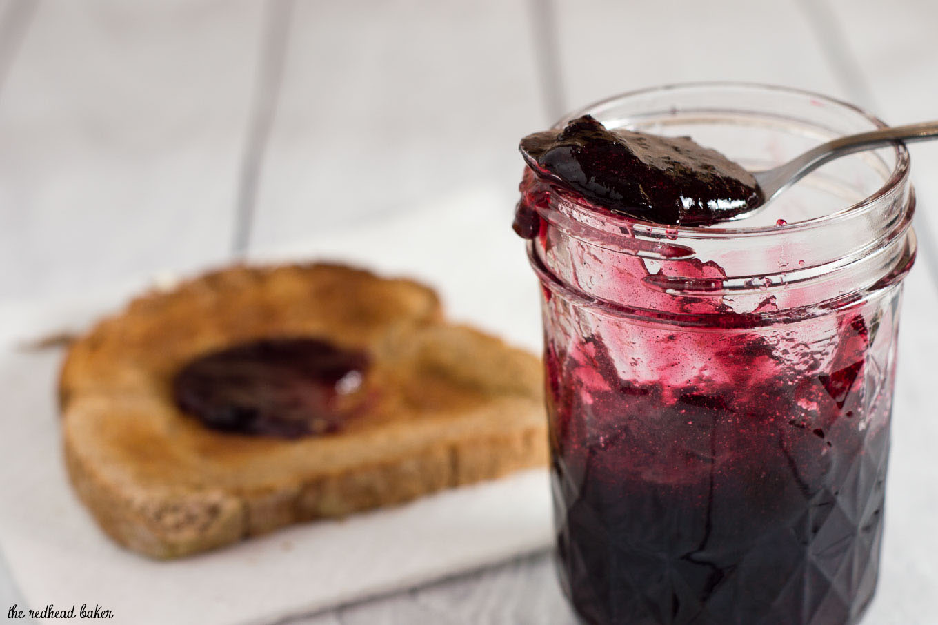 Cherry stout jam combines fresh farmers market cherries and chocolate stout beer for a rich, delicious jam that lets you enjoy a taste of summer all year long! #FarmersMarketWeek” width=