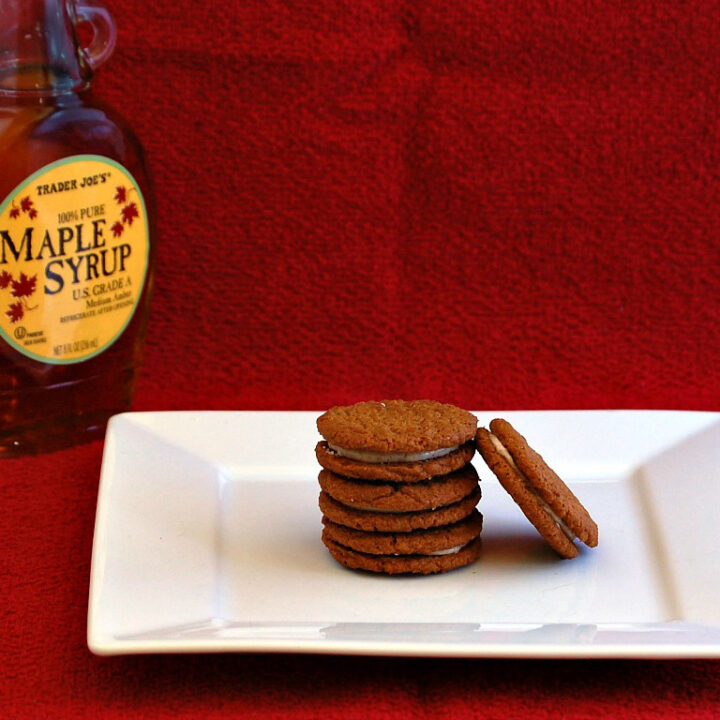 Gingerbread Sandwich Cookies with Maple Cream Filling