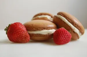 Strawberry Macarons with White Chocolate Ganache Filling | The Redhead Baker