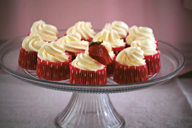 Strawberry Cupcakes with Champagne Buttercream | The Redhead Baker