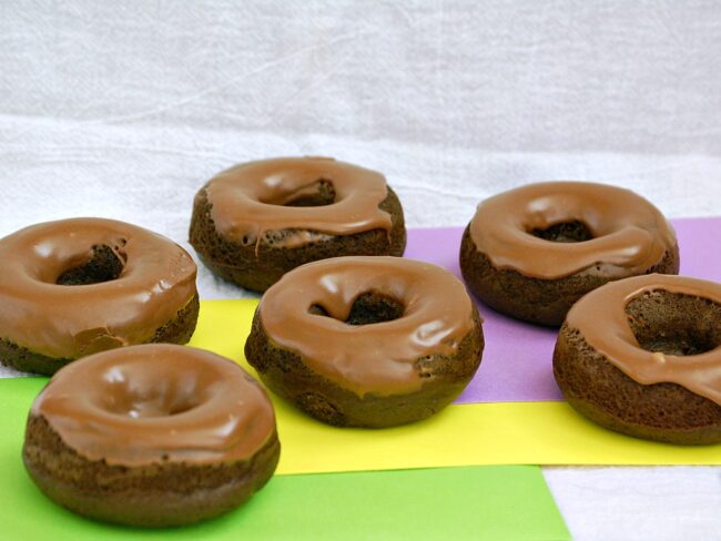 Chocolate Donuts with Nutella Icing by The Redhead Baker