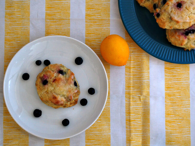 Meyer Lemon and Blueberry Scones