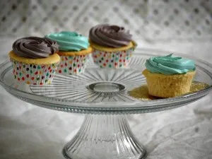 Vanilla Bean Cupcakes with Quick Vanilla Frosting