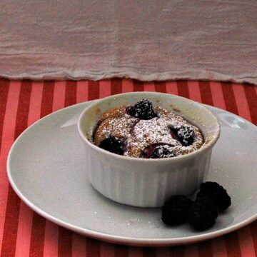 Flourless Blackberry Souffles