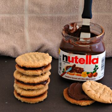 Peanut Butter Nutella Sandwich Cookies