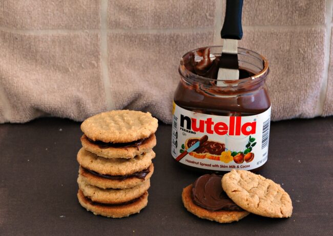 Peanut Butter Nutella Sandwich Cookies