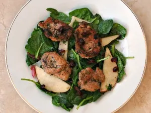 Pork Tenderloin, Pear, and Cranberry Salad