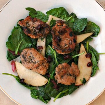 Pork Tenderloin, Pear, and Cranberry Salad