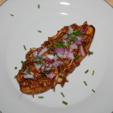 BBQ Chicken Stuffed Sweet Potatoes