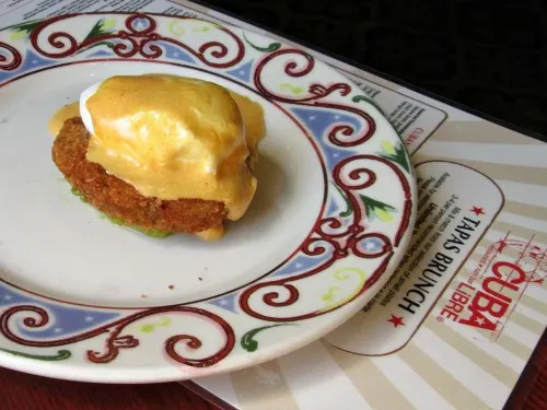 Cuba Libre Crab Cake Benedict Croqueta