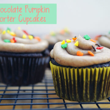 Chocolate Pumpkin Porter Cupcakes #AmericanBeerWeek