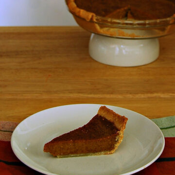 Lightened Pumpkin Pie