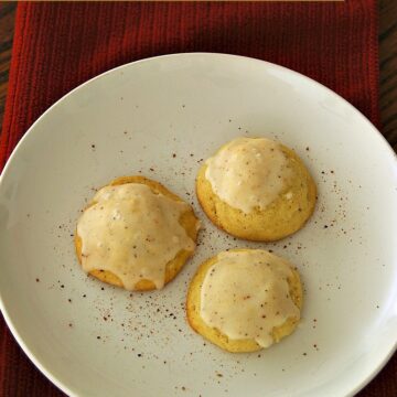 Iced Eggnog Cookies #Christmas