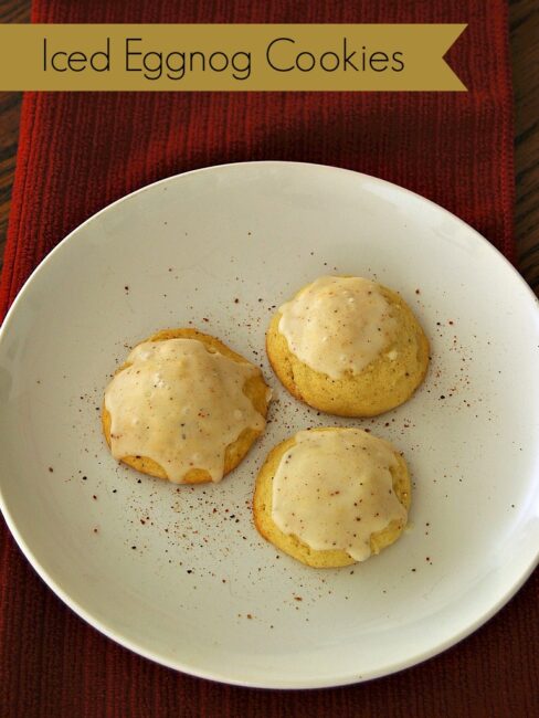 Iced Eggnog Cookies #Christmas