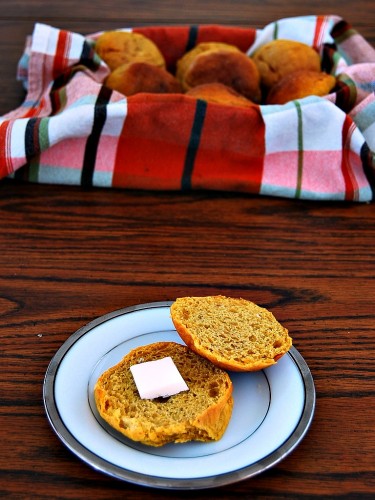 Pumpkin Spice Brioche Rolls