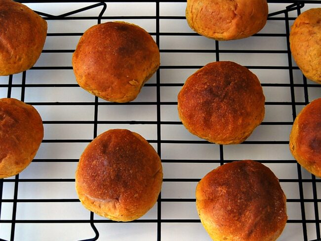 Pumpkin Spice Brioche Rolls