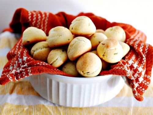 Goat Cheese and Chive Gougeres by The Redhead Baker