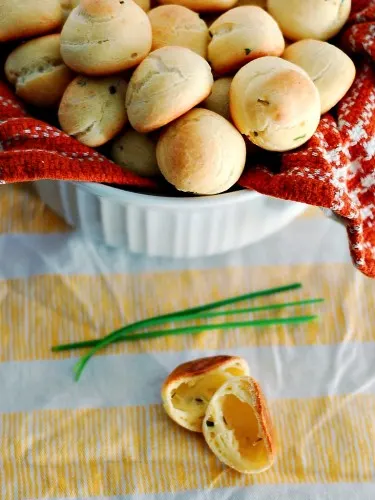 Goat Cheese and Chive Gougeres by The Redhead Baker