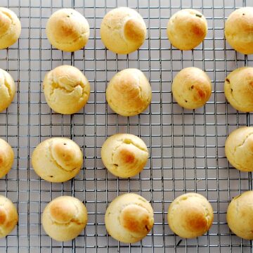 Goat Cheese and Chive Gougeres by The Redhead Baker