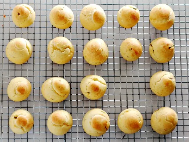 Goat Cheese and Chive Gougeres by The Redhead Baker
