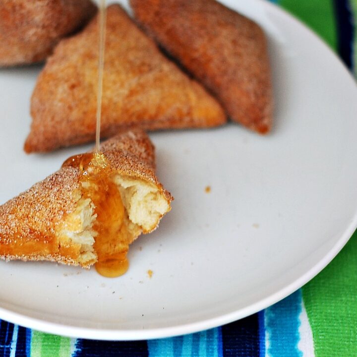 Cinnamon Pita Chips with Cream Cheese Yogurt Dip