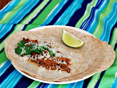 Chipotle Honey Lime Pulled Pork Tacos by The Redhead Baker