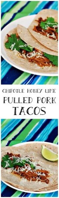&ldquo;Man Food&rdquo; is all about big bold flavors, and these chipotle honey lime pulled pork tacos deliver! Make them for the dad in your life this #FathersDay | theredheadbaker.com