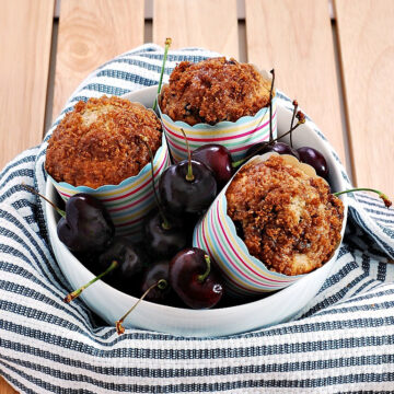 Dark Chocolate Cherry Muffins by The Redhead Baker