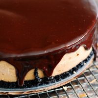 Peanut Butter Cheesecake with Ganache Topping
