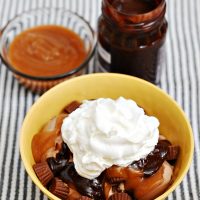 Chocolate Peanut Butter Ice Cream Sundaes