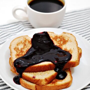 French Toast with Blackberry Sauce by @TheRedheadBaker