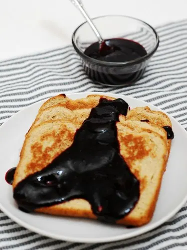 French Toast with Blackberry Sauce by @TheRedheadBaker