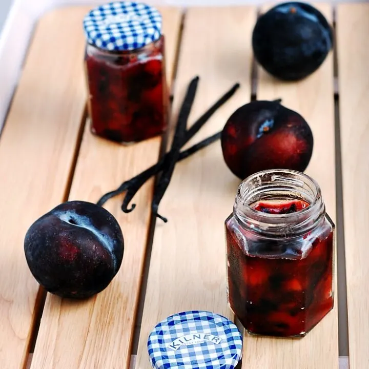 Small-Batch Vanilla-Plum Preserves by @TheRedheadBaker