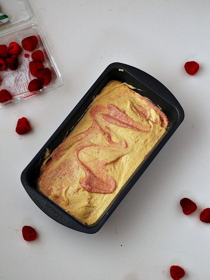Raspberry Swirl Pound Cake by The Redhead Baker