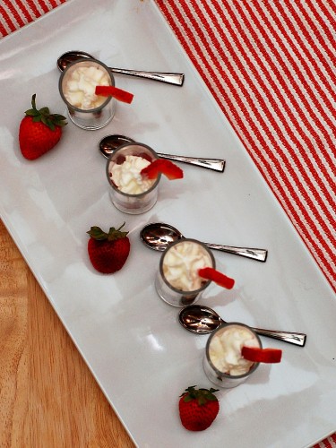 Strawberry Shortcake Dessert Shooters by @TheRedheadBaker #SundaySupper