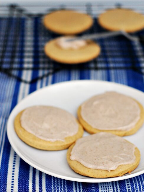 Pumpkin Cut-Out Cookies with Cinnamon Frosting #OXOGoodCookies