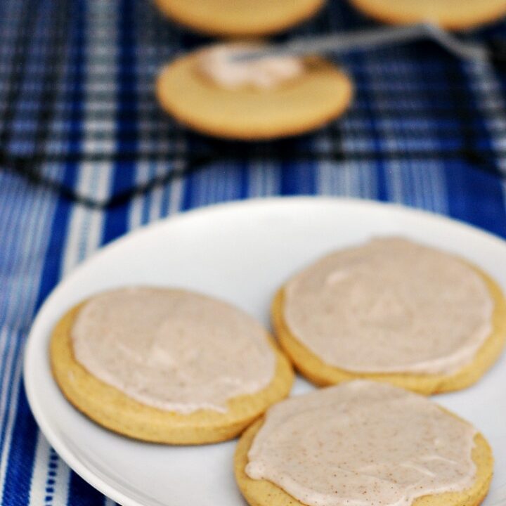 Pumpkin Cut-Out Cookies with Cinnamon Frosting #OXOGoodCookies
