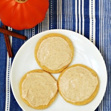 Pumpkin Cut-Out Cookies with Cinnamon Frosting #OXOGoodCookies