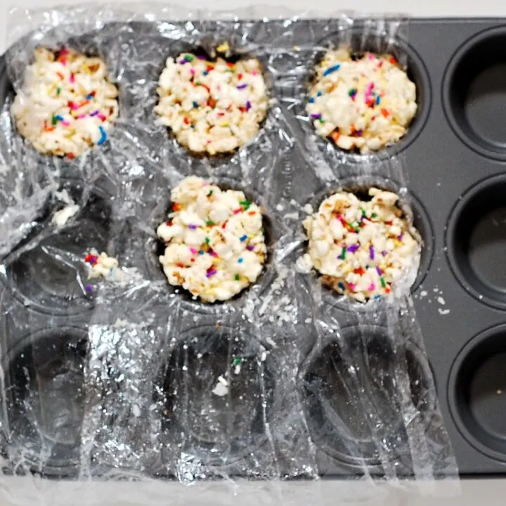 White Chocolate Funfetti Popcorn Balls by @TheRedheadBaker