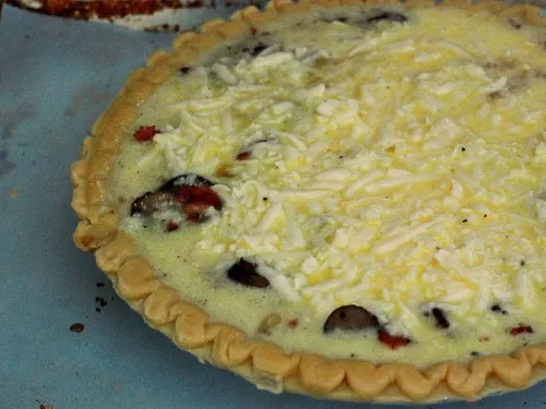 Leek, Mushroom and Bacon Quiche by @TheRedheadBaker