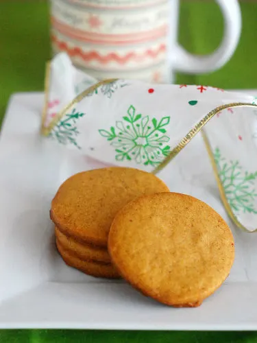 Pumpkin Butter Shortbread Cookies #FBCookieSwap by @TheRedheadBaker