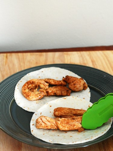 Ancho Chicken Tacos with Cilantro Slaw and Avocado Cream | theredheadbaker.com