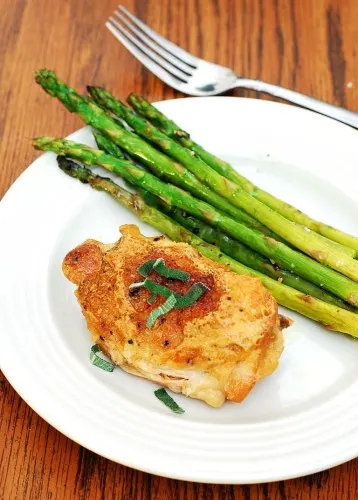 Chicken Thighs Braised in Milk | theredheadbaker.com